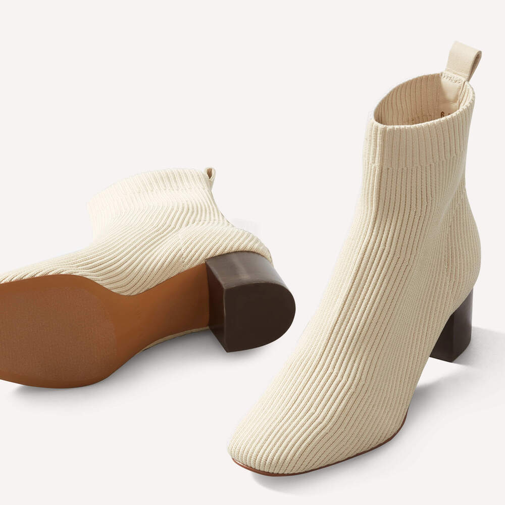 Everlane Women's Glove Boot in Bone White, Size 7